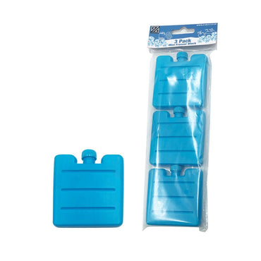 3 Pack Mini Ice Bricks Blocks Freezer Cooler Bag Lunch Box Travel Picnic - ZYBUX
